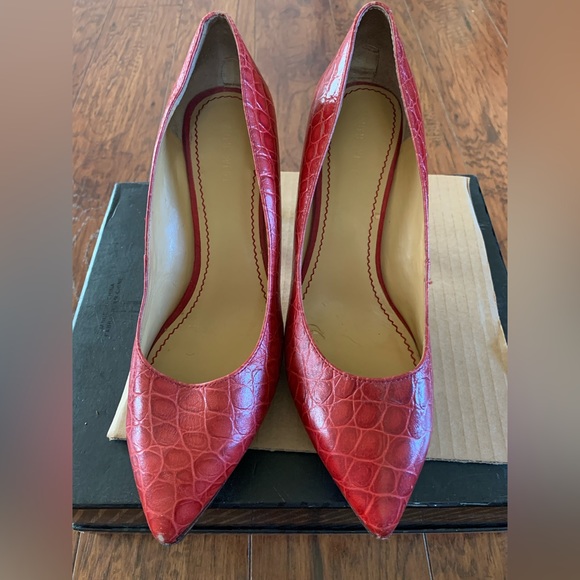 Nine west used heels in red size 10M - Picture 3 of 6